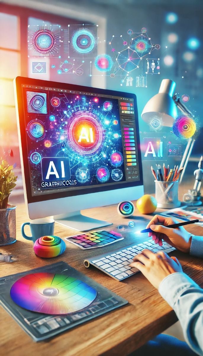 Graphic design and digital marketing workspace